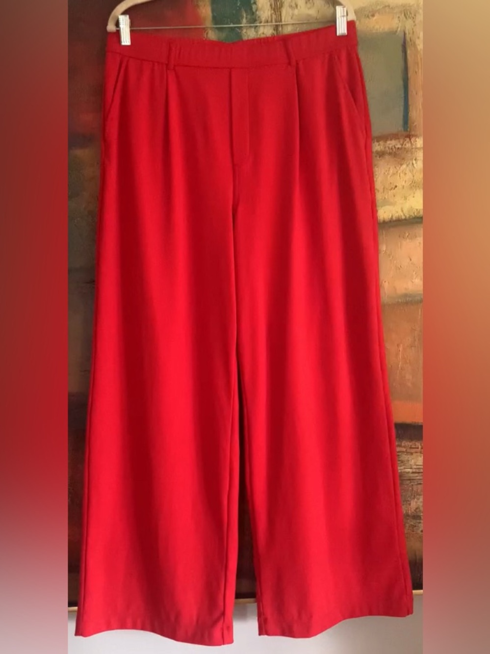 Halara Flex DayStretch High Waisted Work Flare Pants in Poppy, Sz XL